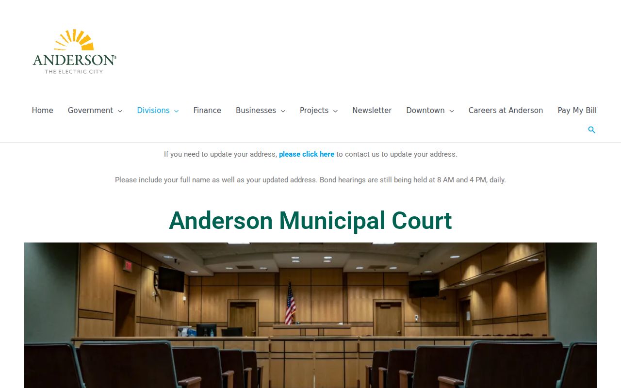 Anderson County city court warrant: Municipal Court schedules and bond hearings
