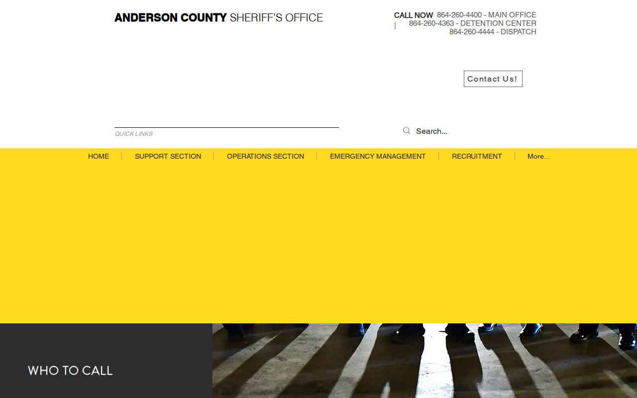 Anderson County active warrant search: Sheriff's Warrant Division contacts